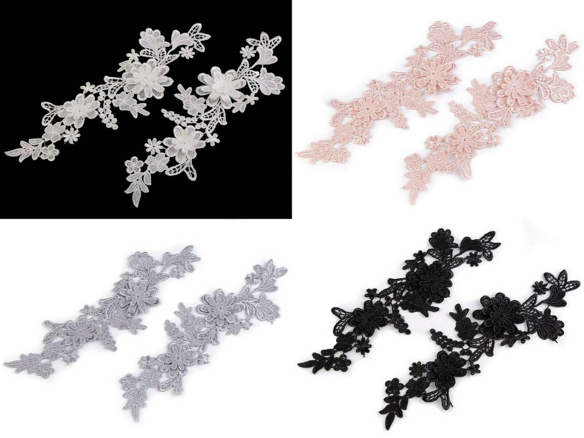 Spitzeneinsatz Verzierung 3D Aufnäher Spitze von kurzwarenbude
