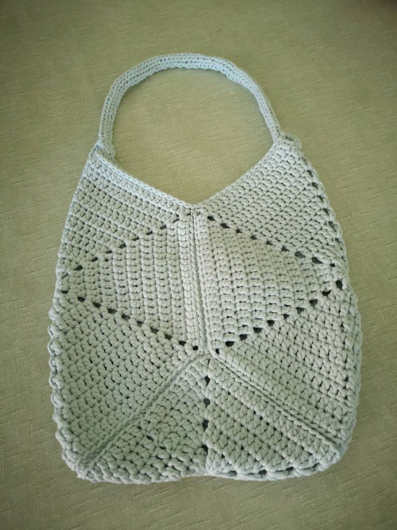 Gehäkelte Tasche Aus Stretch Garn von kuschelHerz