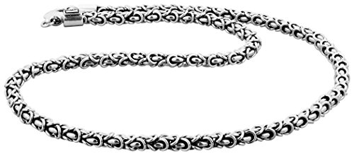 Kuzzoi Massive 925 Sterling Silber Königskette Herren Halskette, Dicke 5mm, Länge 50 cm, mit Schmuckbox - 345055-050 von Kuzzoi