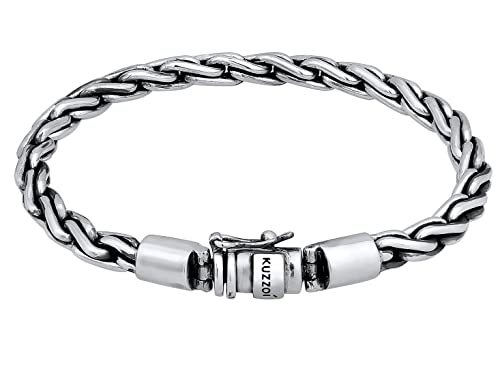 Kuzzoi Silberarmband Herrenarmband aus massivem 925er Sterling Silber, Länge 21 cm, 335112-021 von Kuzzoi