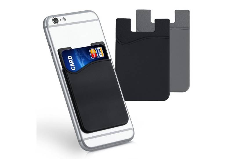 kwmobile Etui 3x Kartenhalter Hülle für Smartphone, selbstklebend - Aufklebbare Silikon Kreditkarten Tasche - 8,5x5,5cm kwmobile Etui 3x Kartenhalter Hülle für Smartphone, selbstklebend - Aufklebbare Silikon Kreditkarten Tasche - 8,5x5,5cm von kwmobile