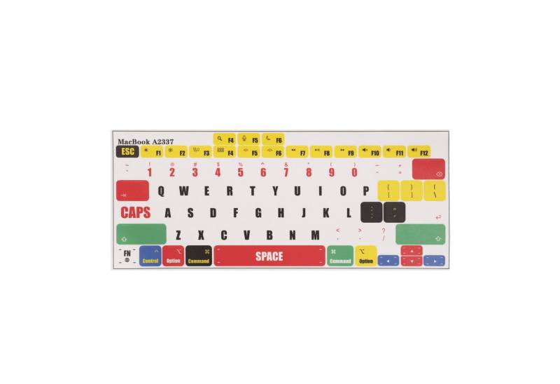 kwmobile Etui Apple MacBook Air 13 M1 (A2337) Sticker, Keyboard Sticker - Farb-Aufkleber für Amerikanische QWERTY Tastatur von kwmobile