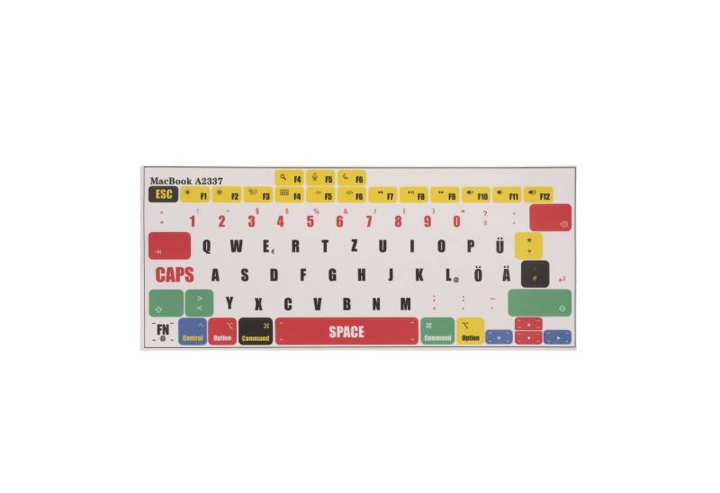 kwmobile Etui Apple MacBook Air 13 M1 (A2337) Sticker, Keyboard Sticker - Farb-Aufkleber für Deutsche QWERTZ Tastatur von kwmobile