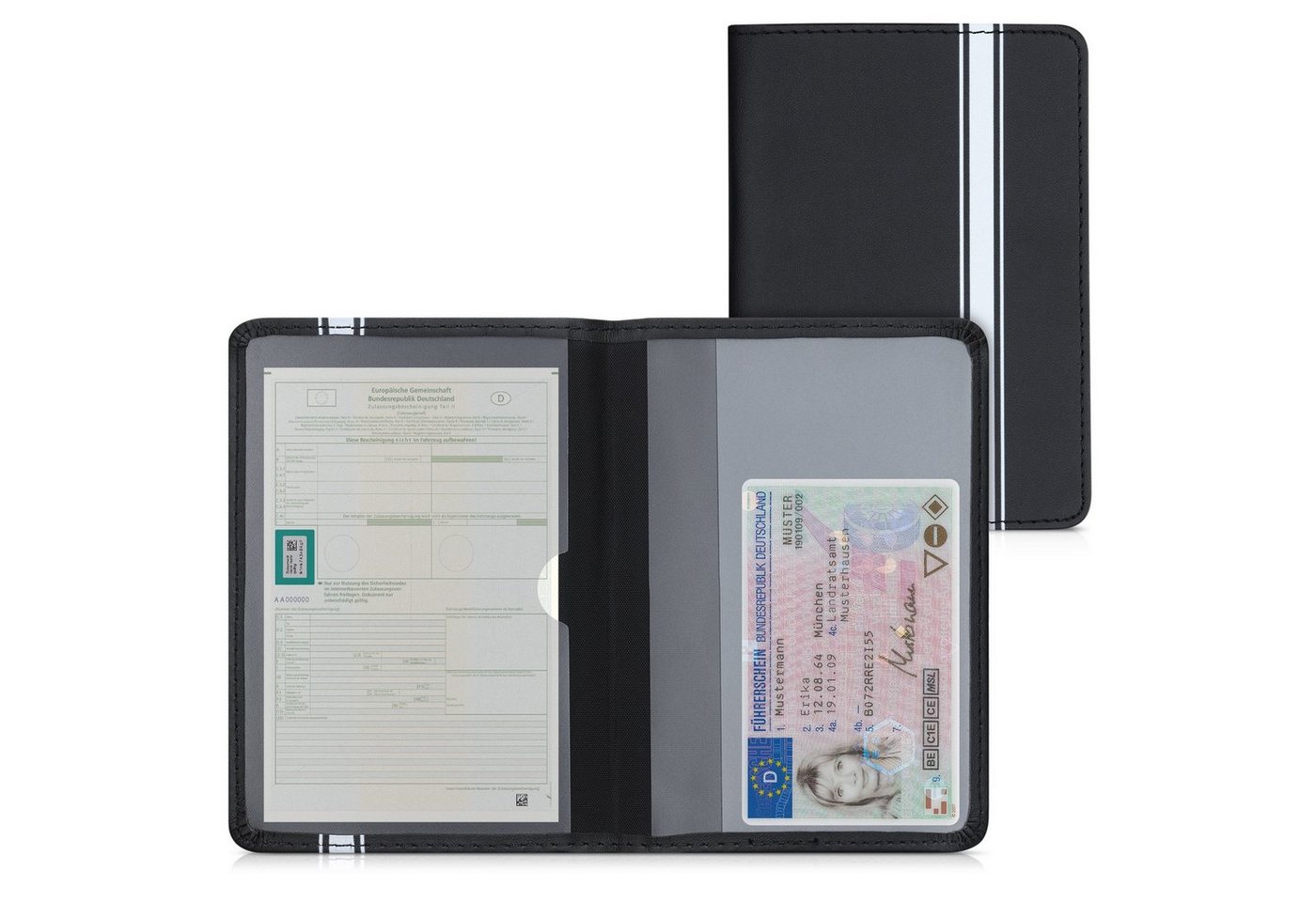 kwmobile Etui Fahrzeugschein Hülle mit Kartenfächern, Kunstleder Etui Tasche Zulassungsbescheinigung kwmobile Etui Fahrzeugschein Hülle mit Kartenfächern, Kunstleder Etui Tasche Zulassungsbescheinigung von kwmobile