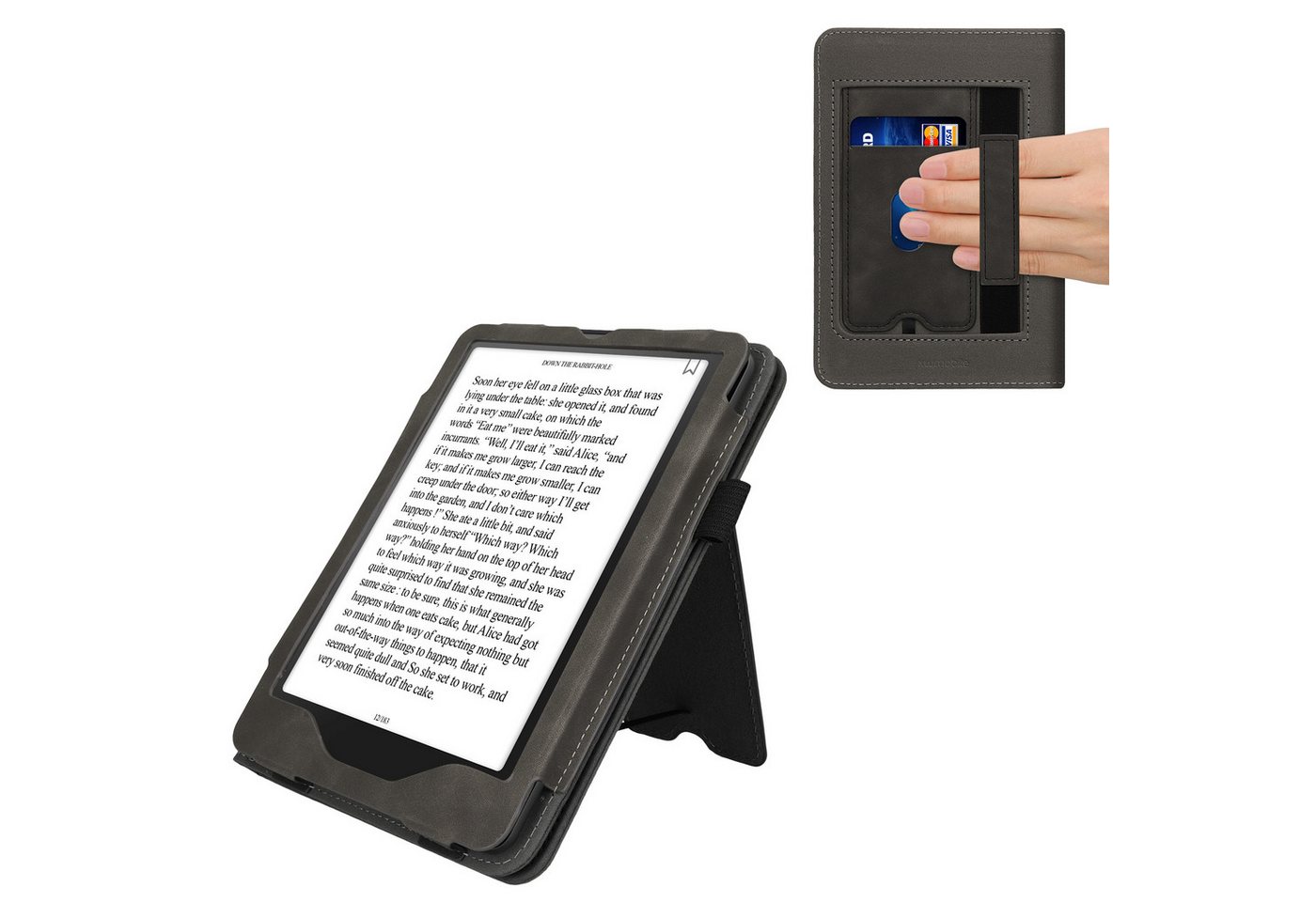 kwmobile Etui Flip Hülle für Amazon Kindle Paperwhite (2024)/Colorsoft, Handschlaufe - Cover von kwmobile