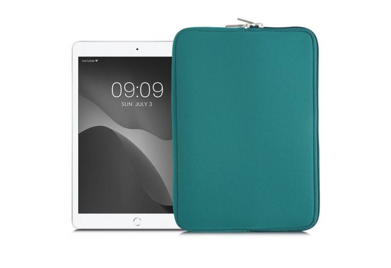 kwmobile Etui Tablet Hülle für 9,7"-11" Tablet, Universal Neopren Tasche Cover Case - Schutzhülle Sleeve in Petrol von kwmobile