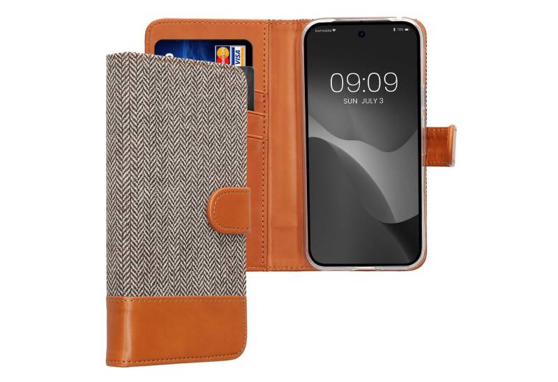 kwmobile Etui Wallet Case für Google Pixel 9a, Hülle mit Ständer - Handyhülle Kartenfächer von kwmobile