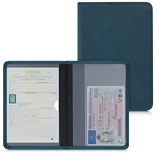 kwmobile Fahrzeugschein Hülle mit Kartenfächern - Kunstleder Hülle Fahrzeugschein Mappe - Tasche Etui für Kfz Zulassungsbescheinigung Führerschein Ausweis Kartenhüllen von kwmobile