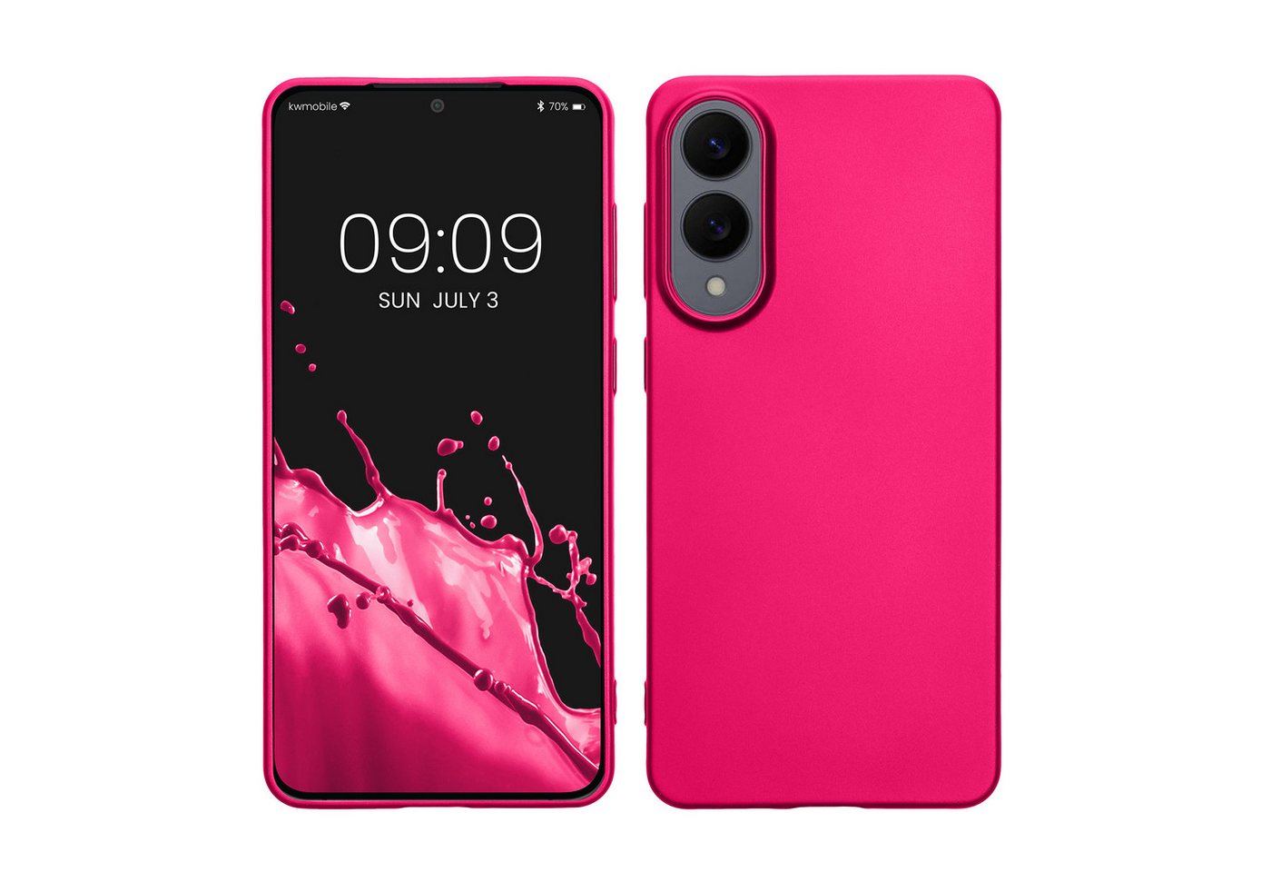 kwmobile Handytasche Case für Samsung Galaxy S25 Edge (1-tlg), Hülle Silikon metallisch schimmernd - Handyhülle Cover von kwmobile