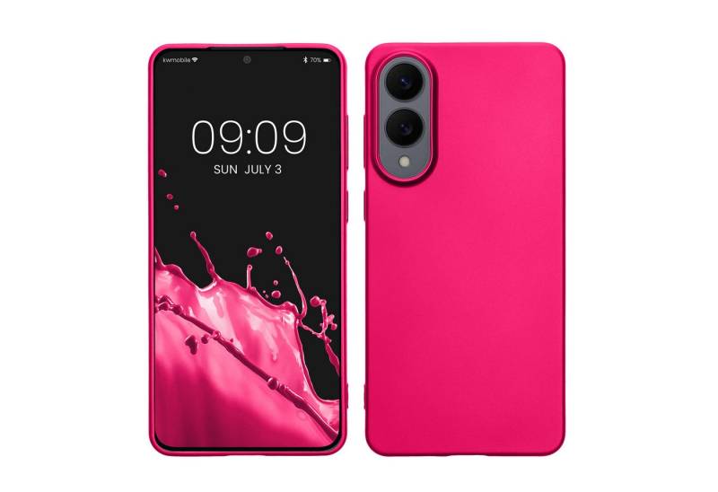 kwmobile Handytasche Case für Samsung Galaxy S25 Edge (1-tlg), Hülle Silikon metallisch schimmernd - Handyhülle Cover von kwmobile