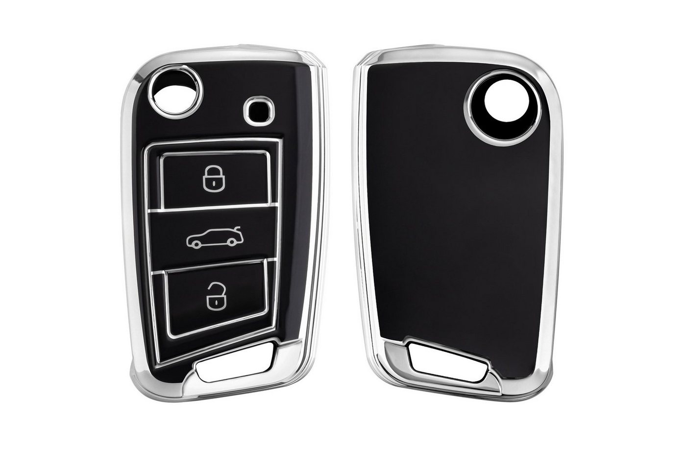 kwmobile Schlüsseltasche Autoschlüssel Hülle für VW Golf 7 MK7, Schlüsselhülle Silikon Cover von kwmobile