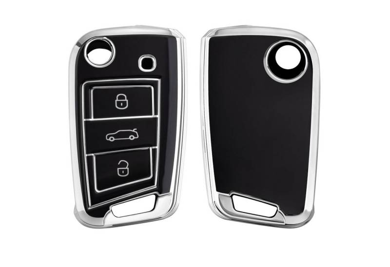 kwmobile Schlüsseltasche Autoschlüssel Hülle für VW Golf 7 MK7, Schlüsselhülle Silikon Cover von kwmobile