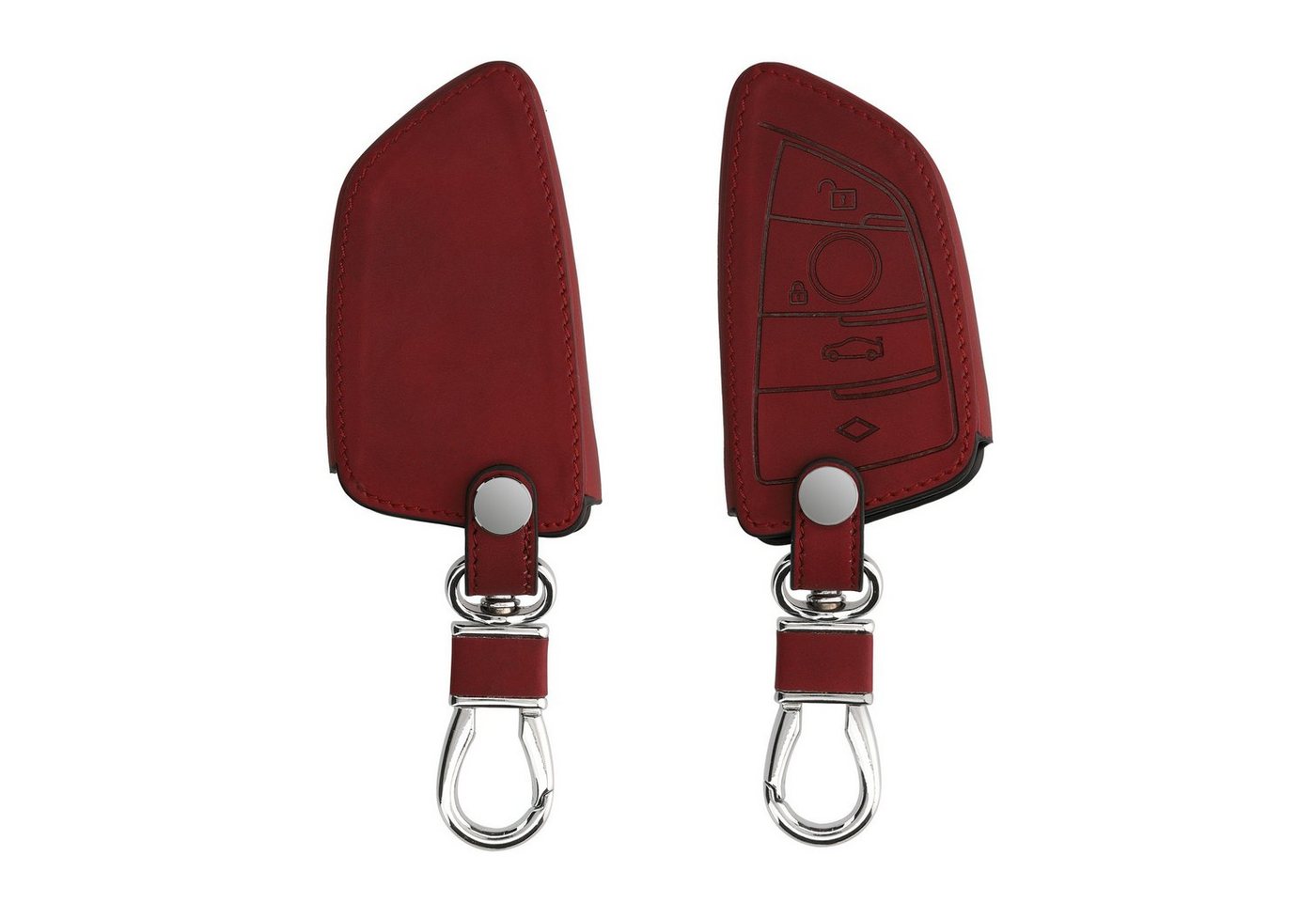 kwmobile Schlüsseltasche Autoschlüssel Hülle für BMW (1-tlg), Nubuklederoptik - Kunstleder Schutzhülle Schlüsselhülle Cover von kwmobile