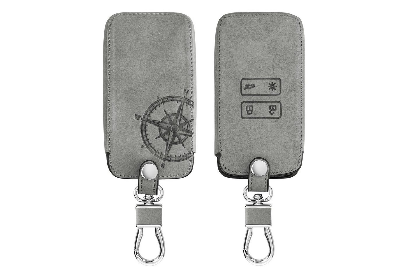 kwmobile Schlüsseltasche Autoschlüssel Hülle für Renault (1-tlg), Nubuklederoptik - Kunstleder Schutzhülle Schlüsselhülle Cover von kwmobile