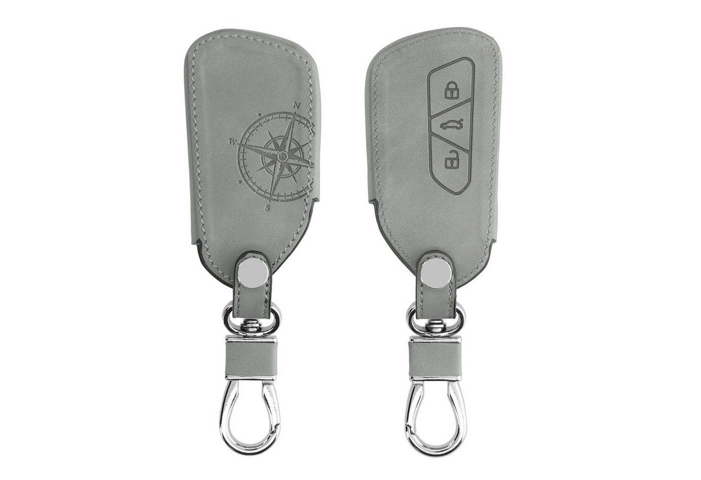 kwmobile Schlüsseltasche Autoschlüssel Hülle für VW Golf 8 (1-tlg), Nubuklederoptik - Kunstleder Schutzhülle Schlüsselhülle Cover von kwmobile