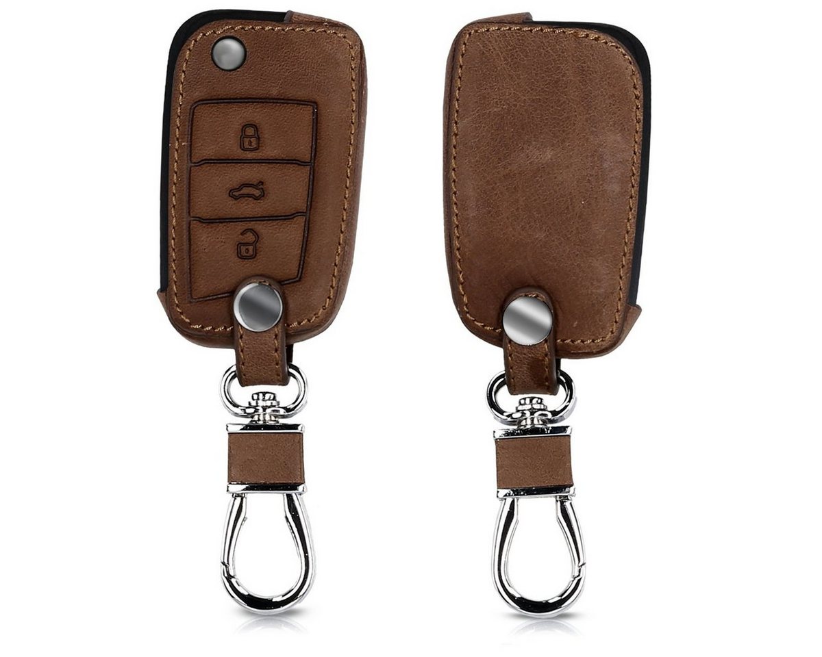 kwmobile Schlüsseltasche Autoschlüssel Kunstleder Hülle für VW Golf 7 MK7 (1-tlg), Schlüsselhülle Schlüssel Case Cover von kwmobile