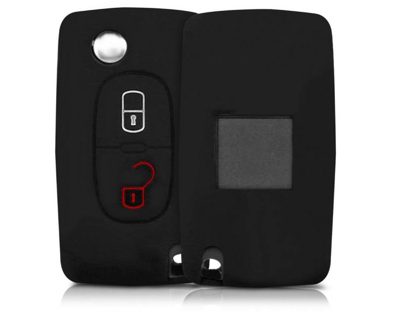 kwmobile Schlüsseltasche Autoschlüssel Silikon Hülle für Peugeot Citroen, Schlüsselhülle Schlüssel Case Cover von kwmobile