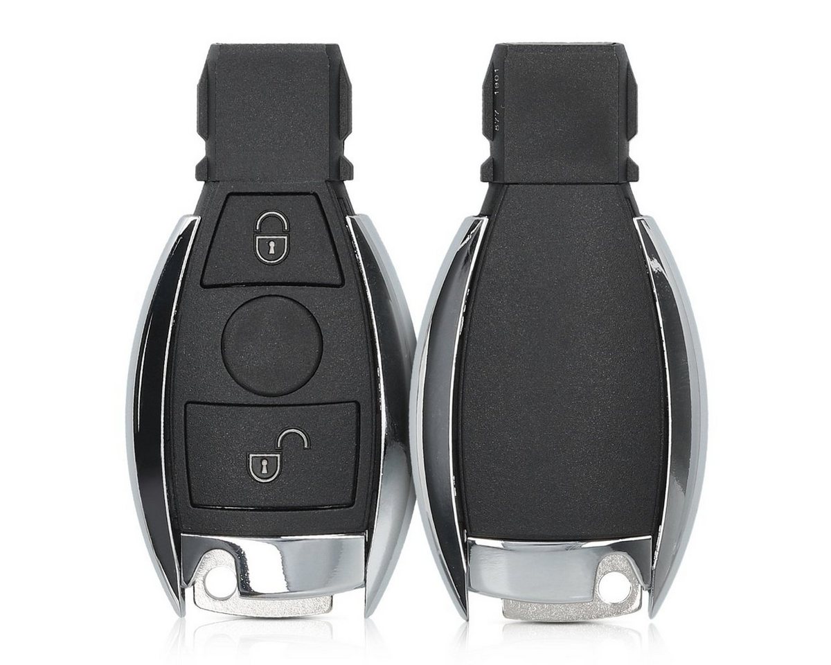 kwmobile Schlüsseltasche Gehäuse für Mercedes Benz Autoschlüssel (1-tlg), ohne Transponder Batterien Elektronik - Auto Schlüsselgehäuse von kwmobile