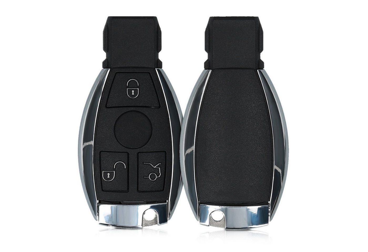 kwmobile Schlüsseltasche Gehäuse für Mercedes Benz Autoschlüssel (1-tlg), ohne Transponder Batterien Elektronik - Auto Schlüsselgehäuse von kwmobile
