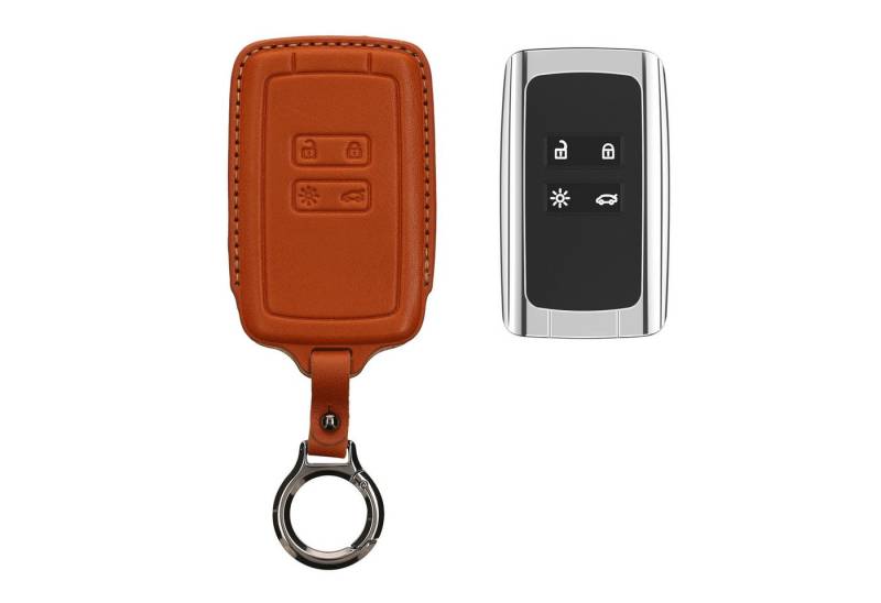 kwmobile Schlüsseltasche Hülle für Renault 4-Tasten Smartkey Autoschlüssel (nur Keyless Go) (1-tlg), Premium Leder Autoschlüssel Schlüssel Tasche von kwmobile