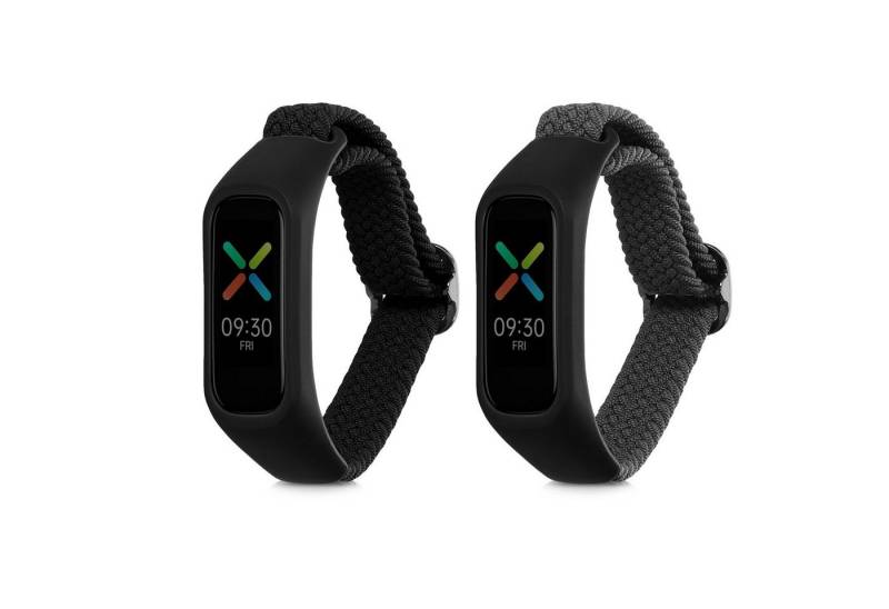 kwmobile Uhrenarmband Sportband für Oppo Band Sport, 2x Nylon Fitnesstracker Sportarmband Band von kwmobile