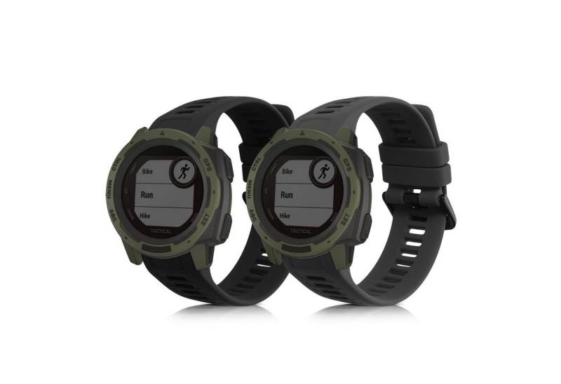 kwmobile Uhrenarmband 2x Sportarmband für Garmin Instinct 2 Solar / Instinct 2, Armband TPU Silikon Set Fitnesstracker von kwmobile