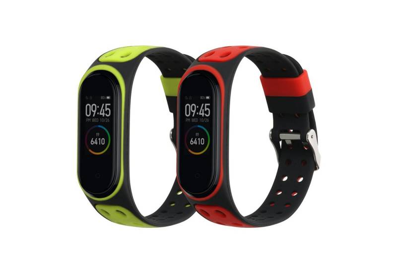 kwmobile Uhrenarmband 2x Sportarmband für Xiaomi Mi Band 4, Armband TPU Silikon Set Fitnesstracker von kwmobile