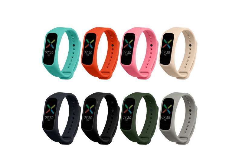 kwmobile Uhrenarmband 8x Sportarmband für Oppo Band Sport Armband, Armband TPU Silikon Großes Set Fitnesstracker - verschiedene Farben von kwmobile