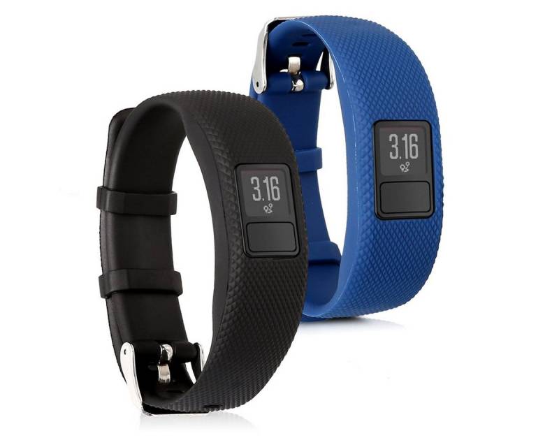 kwmobile Uhrenarmband 2x Sportarmband für Garmin Vivofit 4, Armband TPU Silikon Set Fitnesstracker von kwmobile