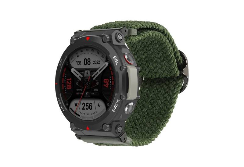 kwmobile Uhrenarmband Armband für Huami Amazfit T-Rex 2, Nylon Fitnesstracker Sportarmband Band - Innenmaße von 14 - 22 cm von kwmobile