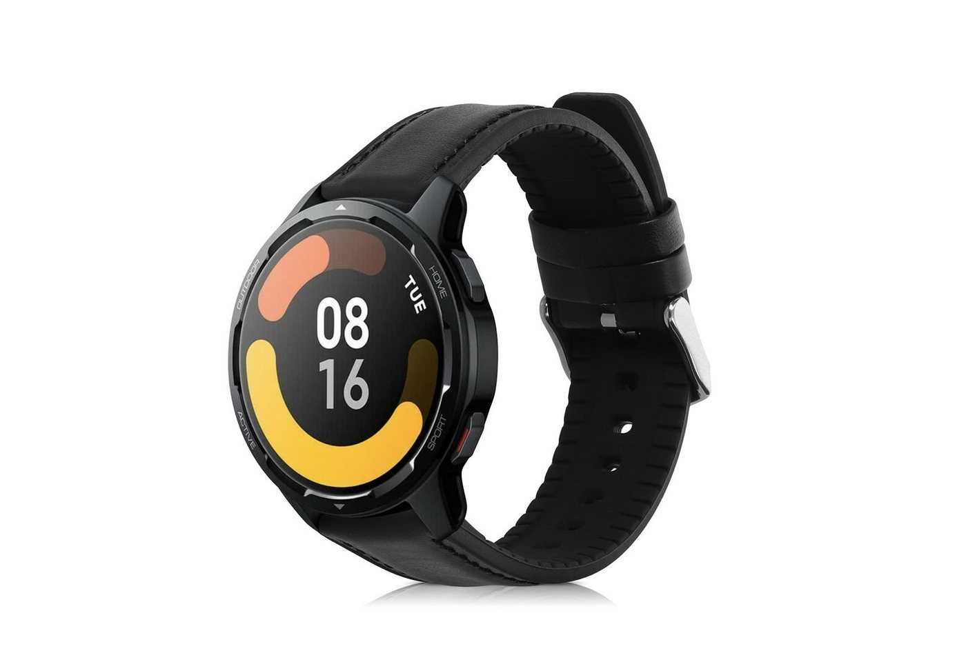 kwmobile Uhrenarmband Sportarmband für Xiaomi Watch S1 Active, Leder Fitnesstracker Ersatzarmband Uhrenverschluss von kwmobile