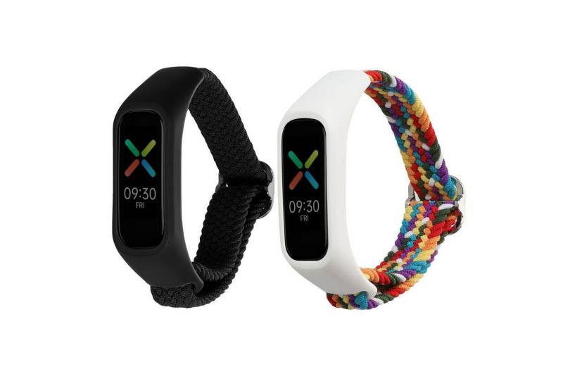 kwmobile Uhrenarmband Sportband für Oppo Band Sport, 2x Nylon Fitnesstracker Sportarmband Band von kwmobile