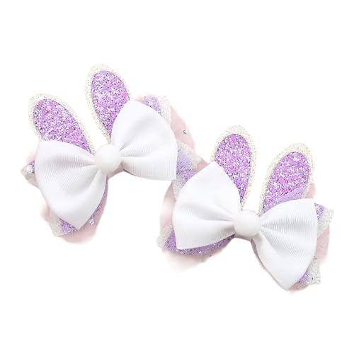 2Pack Kaninchen Formen Haare Barrettes Luxuriöser Kinder Haarnadel Cartoon Haarclip Für Mädchenschule Und Feierlichkeiten von kwoifioy