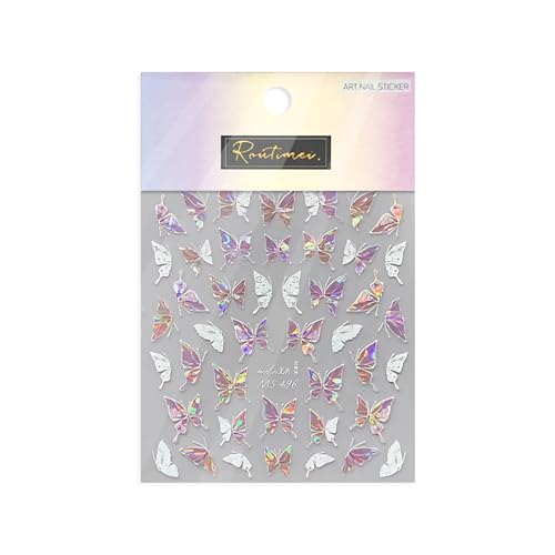 5D Japanische Glitzernde Schmetterlings Nagelkunst Aufkleber Einzigartige Selbstklebende Aufkleber Modische Nageldekoration Für Maniküre von kwoifioy
