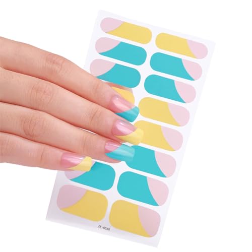 Bronzing Nagellackstreifen Nagelkunstaufkleber Wasserfester Nagellackaufkleber Vollständiger Wraps Aufkleber Feile von kwoifioy