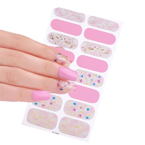 Bronzing Nagellackstreifen Nagelkunstaufkleber Wasserfester Nagellackaufkleber Vollständiger Wraps Aufkleber Feile von kwoifioy