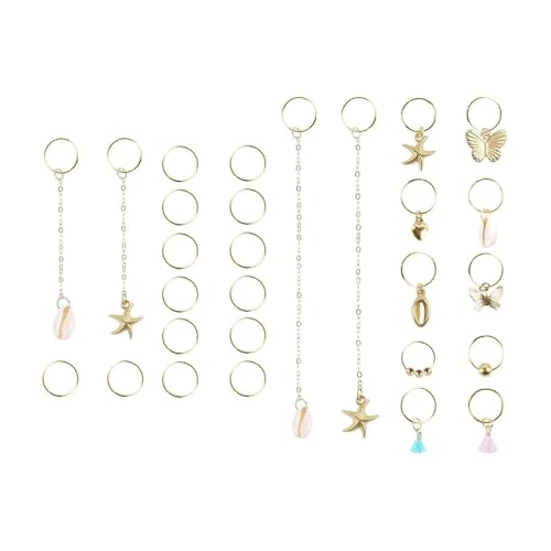 Packung Mit 28 Haarmanschetten Ringe Verstellbares Geflecht Dreadlocks Schmuck Haar Schmuck Haar Braid Zubehör Legierungstextur von kwoifioy