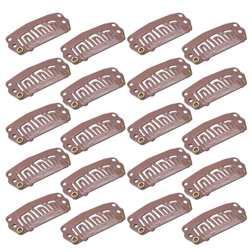 Professionelle Haarnadeln mit sechs Zähnen für Frisuren, Perücken, Clip, 3,2 cm, Metall-Haarspange, Seitlicher Pony, Haarstyling-Zubehör, 20 Stück von kwoifioy