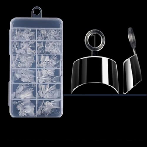 Semi Adhäsive False Short Nails Extension Set Für Aktive Frauen Und Empfindliche Nägelbetten 120/240pcs Box E von kwoifioy