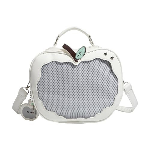 Stilvolle Umhängetasche PU Leder Crossbody Schöne Itabag Süße Rucksack Preppy Styles Messenger Für Stecknadel Display Äpfel Form Itabag Süße Rucksack Crossbody Preppy Styles Schulter von kwoifioy