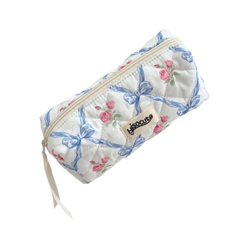 Student Pencil Bag Blumendruck Stift Große Kapazität Bleistift Box Bögen Koffer Für Die Organisation Von Schulmaterialien Schleifen Blumendruck Tragbarer Beutelbox von kwoifioy