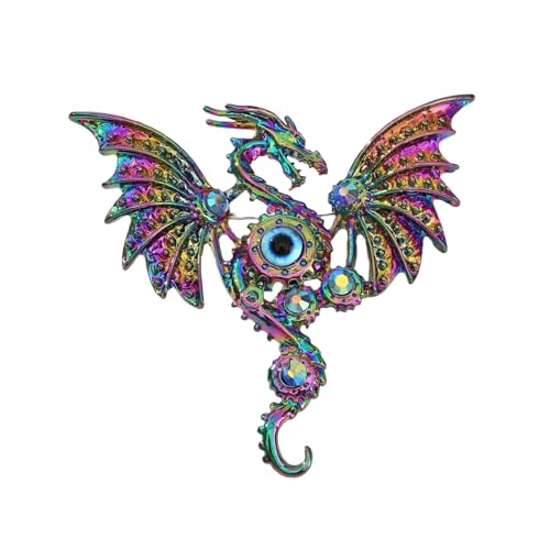Vielseitig Dragon Theme Brosche Tragbarer Komfortanpassungen Elektroplattiertes Metallzubehör Für Moderne Mode Enthusiasten Handgefertigte Dragon Designs von kwoifioy