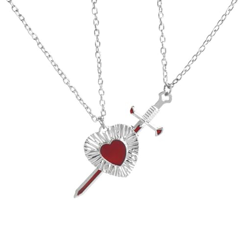 kwoifioy Elegante Paare Schwerter Herzkette Symbolisieren Liebe Und Kraft Neckkette Für Jubiläen Oder Valentinstag Jubiläumsgeschenkkette kwoifioy Elegante Paare Schwerter Herzkette Symbolisieren Liebe Und Kraft Neckkette Für Jubiläen Oder Valentinstag Jubiläumsgeschenkkette von kwoifioy