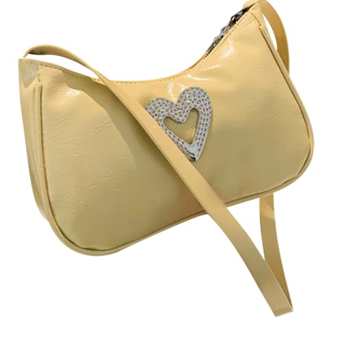 kwoifioy Frauen Tasche Ästhetische Schulter PU Leder Crossbody Shopping Dating Handtasche All Matching Messengers Frauen Ästhetische Schulter PU Leder Handtasche All Matching Crossbody von kwoifioy