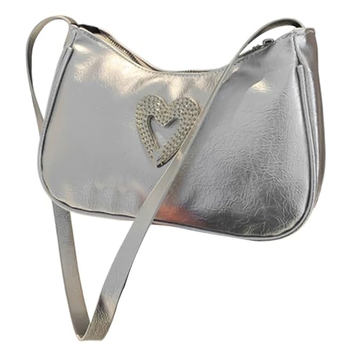 kwoifioy Frauen Tasche Ästhetische Schulter PU Leder Crossbody Shopping Dating Handtasche All Matching Messengers Frauen Ästhetische Schulter PU Leder Handtasche All Matching Crossbody von kwoifioy