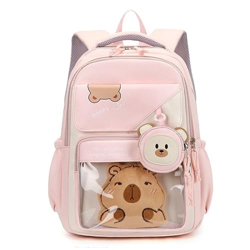 kwoifioy Zimmer Rucksack Mit Mehreren Fächern Ergonomische Unterstützung Tierthema Daypack Für Jungen Und Mädchen Wasserdichte Mädchen Rucksack von kwoifioy