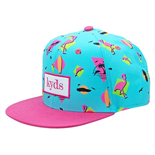 kyds Kinder Snapback Cap für Jungs und Mädchen ab 2 Jahren, aus 50% Baumwolle und 50% recyceltes Polyester, Coole Mütze und Cap im Miami Beach Design für Kinder und Kleinkinder mit der Größe 50-55cm von kyds