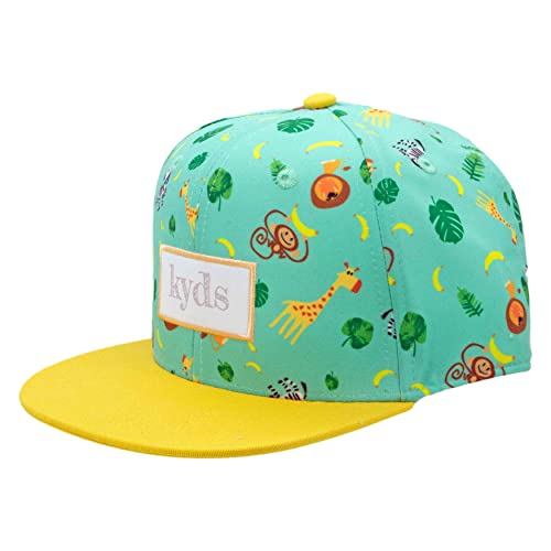 kyds Kinder Snapback Cap für Jungs und Mädchen ab 2 Jahren, aus 50% Baumwolle und 50% recyceltes Polyester, Coole Mütze und Cap im Safari Design für Kinder und Kleinkinder mit der Größe 50-55cm von kyds