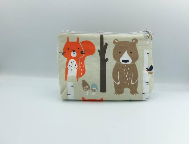 Kosmetiktasche Schminktasche M " Fuchs Und Bär von kymarami