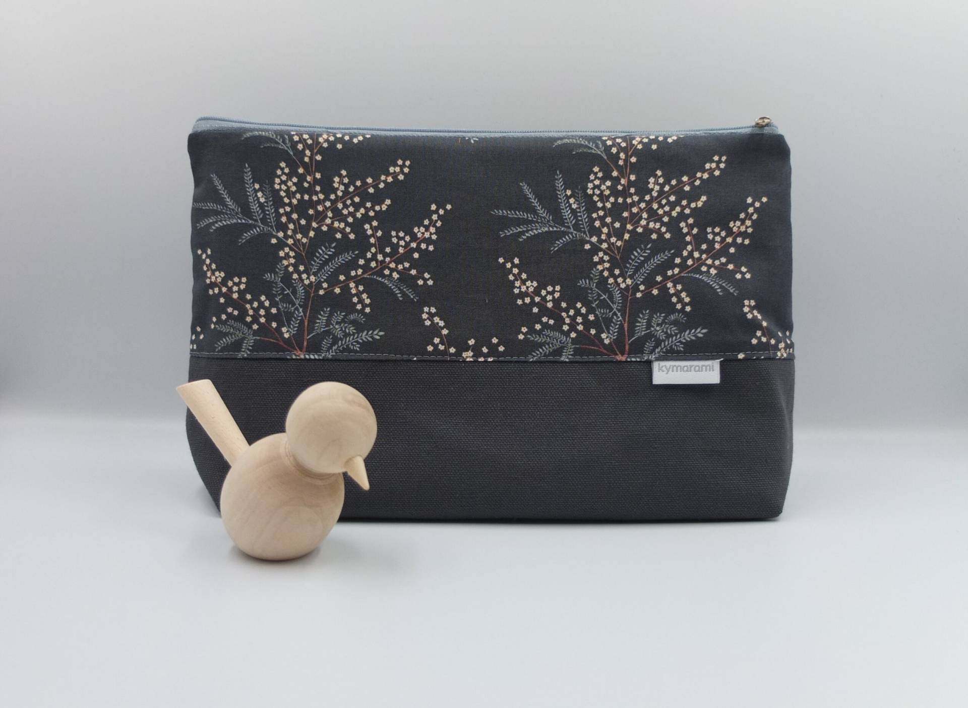 Kosmetiktasche Xl Grau Blumen Kosmetiktasche Xl Grau Blumen von kymarami
